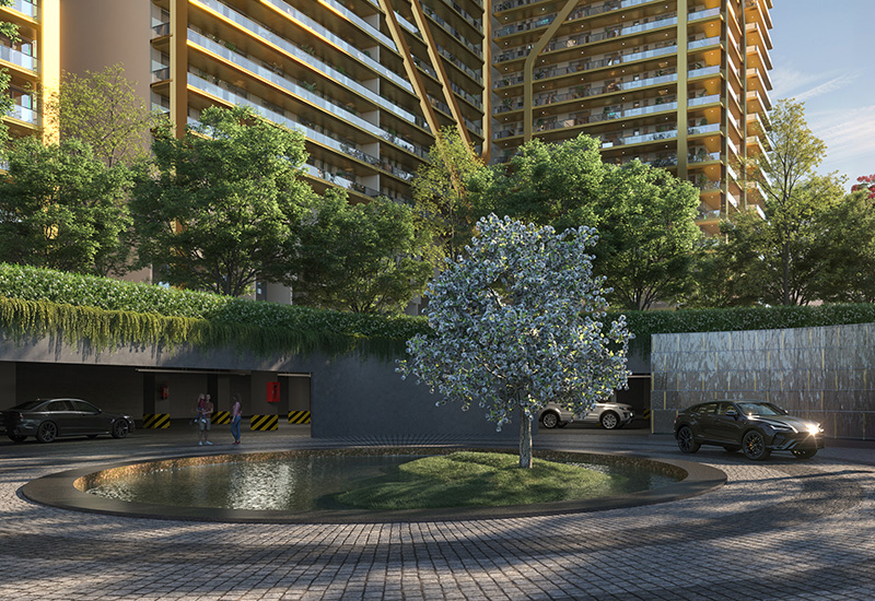 Opus One all-weather swimming pool amenity